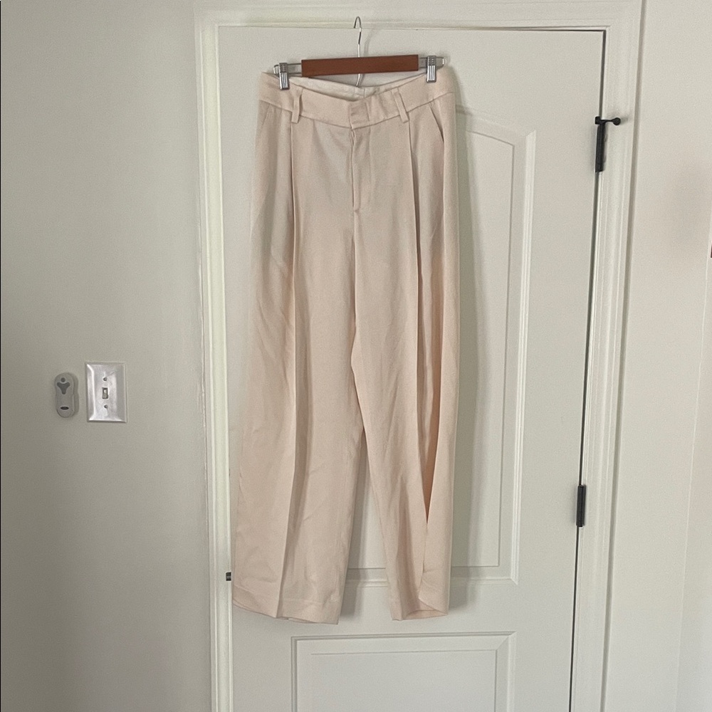 Elegant Cream Wide-Leg Trousers